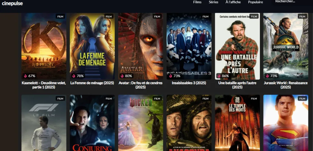 Cinepulse, films et séries gratuit